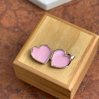 10KT Rose Gold Mini Heart Locket Pendant 21mm