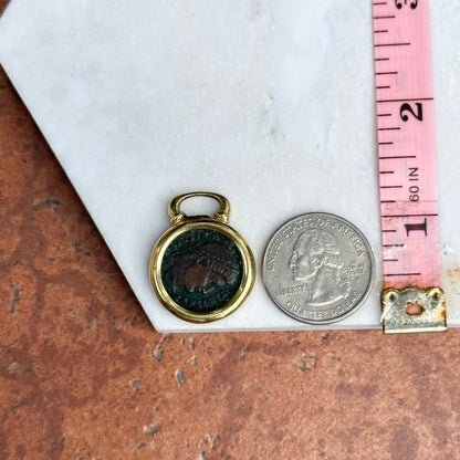 Estate 18KT Yellow Gold Coin Pendant
