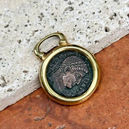 Estate 18KT Yellow Gold Coin Pendant