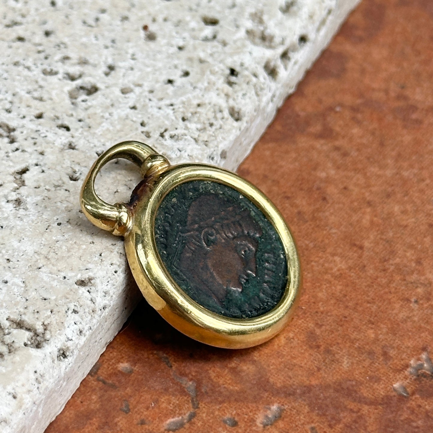 Estate 18KT Yellow Gold Coin Pendant