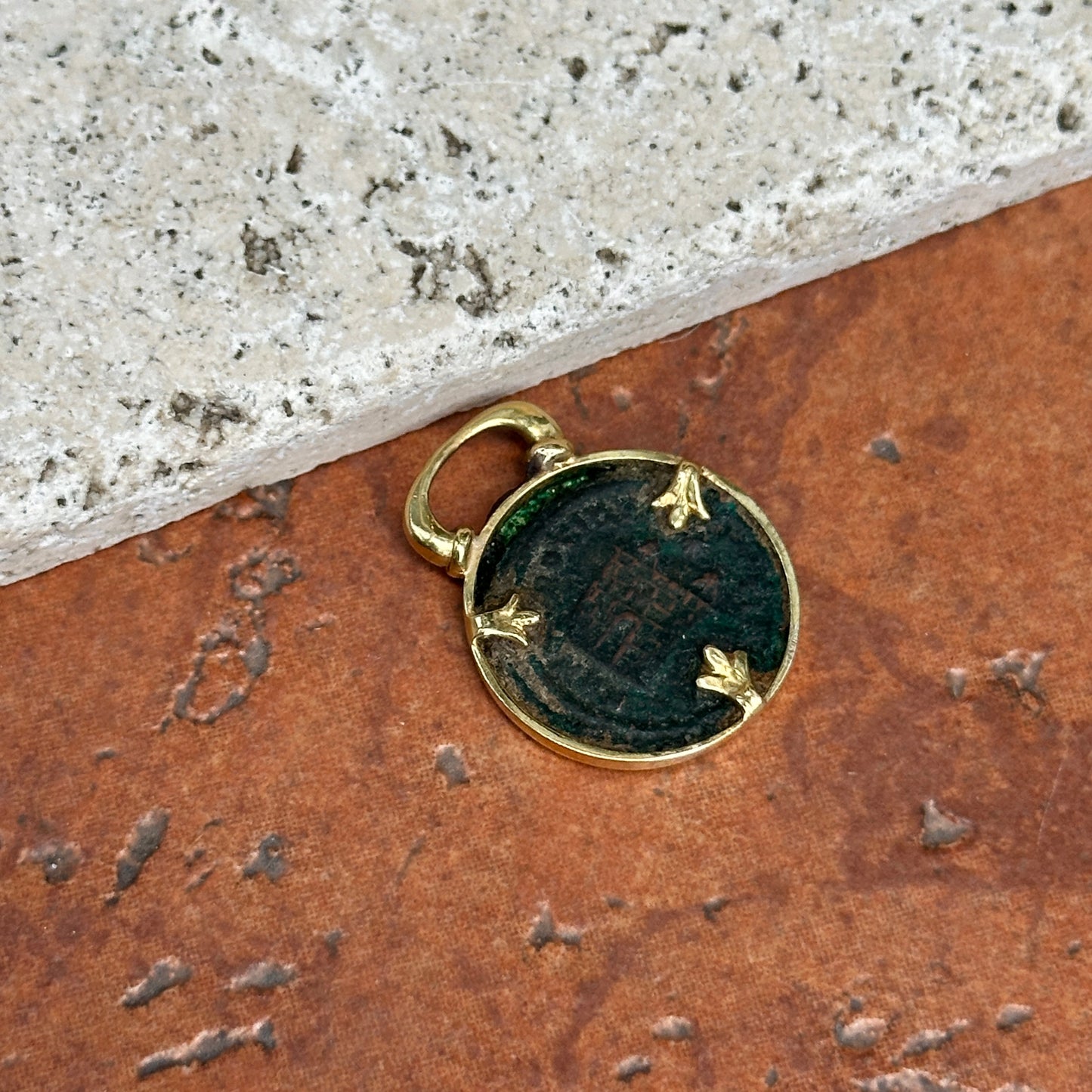 Estate 18KT Yellow Gold Coin Pendant