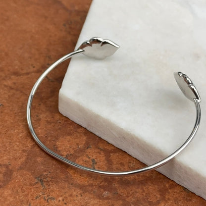 Sterling Silver Cabochon Turquoise Open Cuff Wire Bracelet