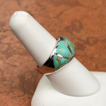 Sterling Silver Kabana Triangle Cabochon Turquoise RIng
