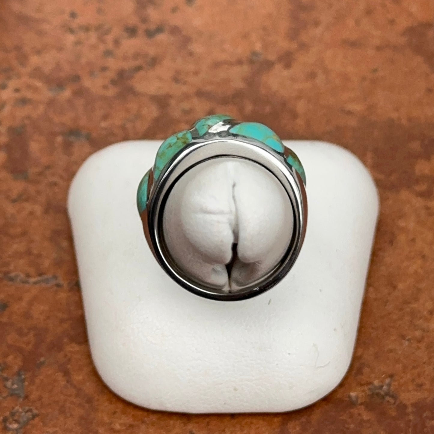 Sterling Silver Kabana Triangle Cabochon Turquoise RIng