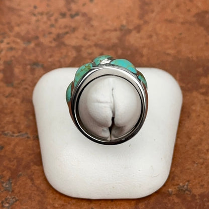 Sterling Silver Kabana Triangle Cabochon Turquoise RIng