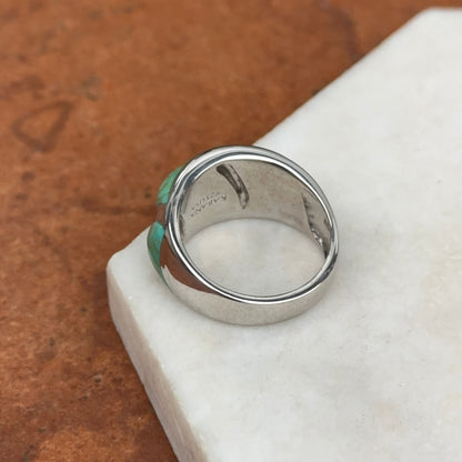 Sterling Silver Kabana Triangle Cabochon Turquoise RIng