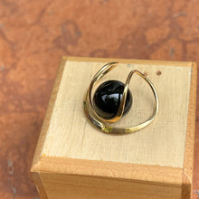Load image into Gallery viewer, 14KT Yellow Gold Black Onyx Ball Modern Pendant Omega Slide