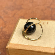 Load image into Gallery viewer, 14KT Yellow Gold Black Onyx Ball Modern Pendant Omega Slide