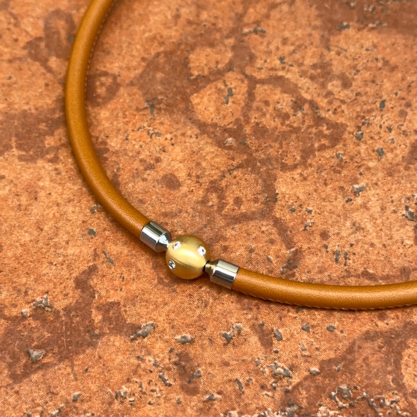 Brown Leather + Stainless Steel 5mm Cord Swap Necklace