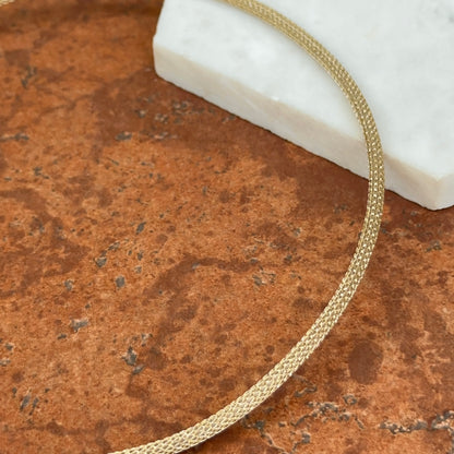 Gold Colored Poly 3mm Mesh Cord Swap Necklace