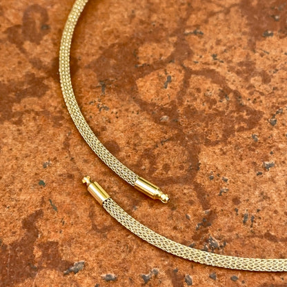 Gold Colored Poly 3mm Mesh Cord Swap Necklace