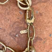 Load image into Gallery viewer, 14KT Yellow Gold Matte + Polished Oval Link Chain Bracelet