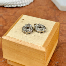 Load image into Gallery viewer, 14KT White Gold Round Bezel Mounting Byzantine Style Earring Charms