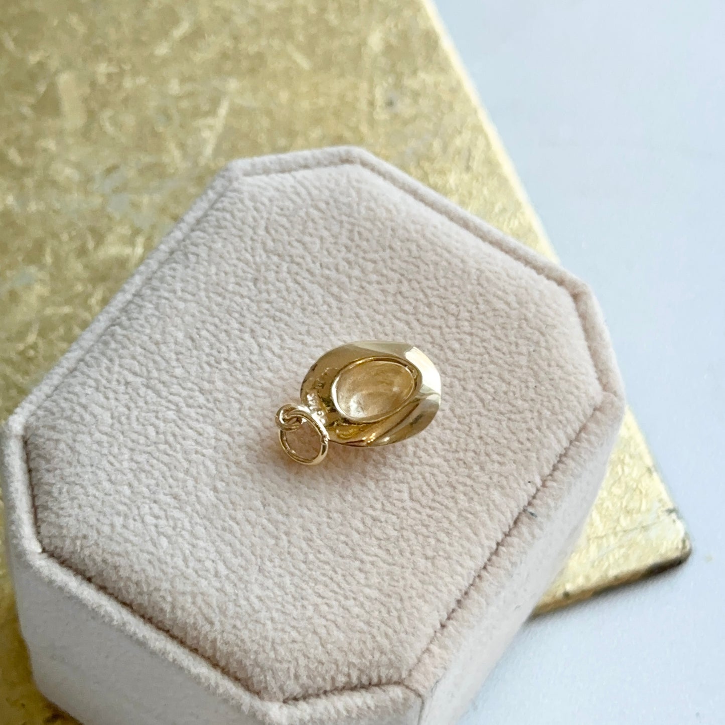 10KT Yellow Gold Cowboy Hat 3D Pendant Charm