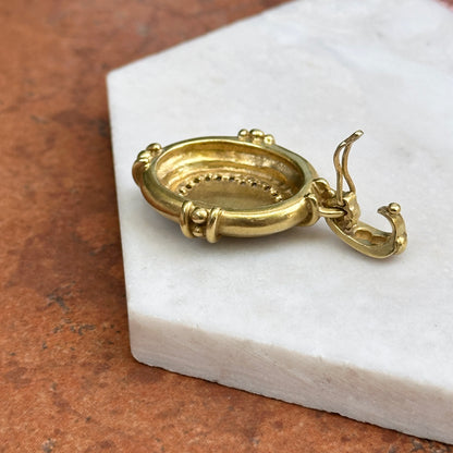 Estate Vahe Naltchayan 18KT Yellow Gold + Diamond Cameo Enhancer Pendant