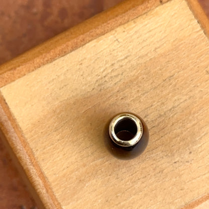 Estate 14KT Yellow Gold Tiger's Eye Oval Pendant Slide