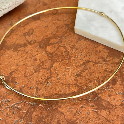 Estate 14KT Yellow Gold Nail Head Collar Necklace 19"