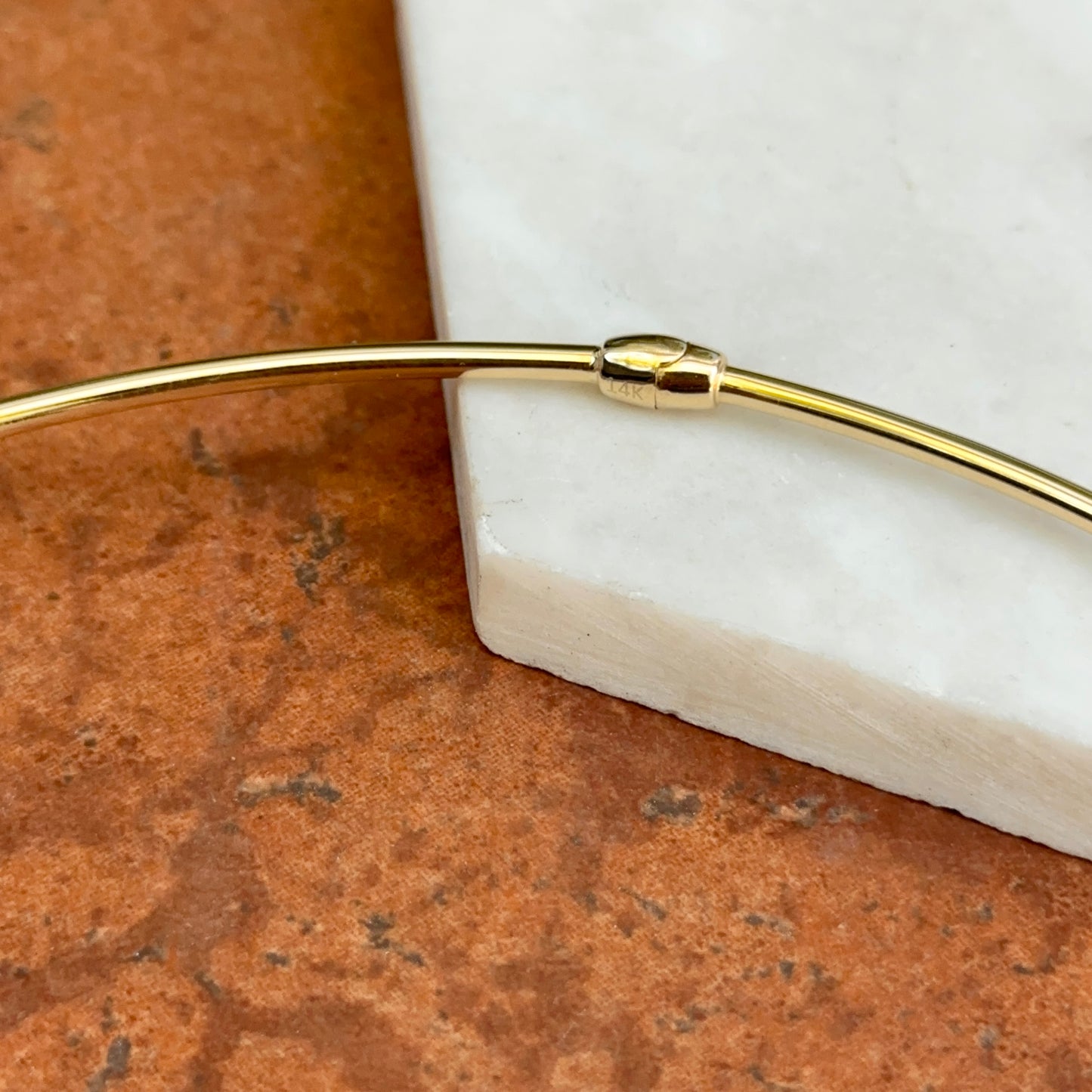 Estate 14KT Yellow Gold Nail Head Collar Necklace 19"