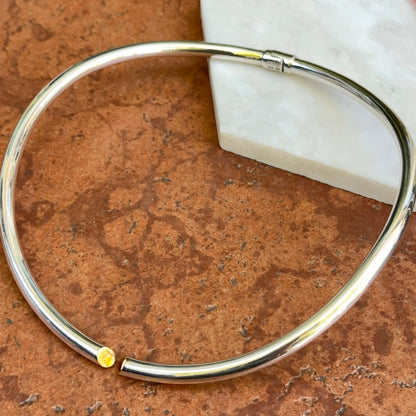 Estate Designer Sterling Silver + 18KT Yellow Gold Open Collar Necklace
