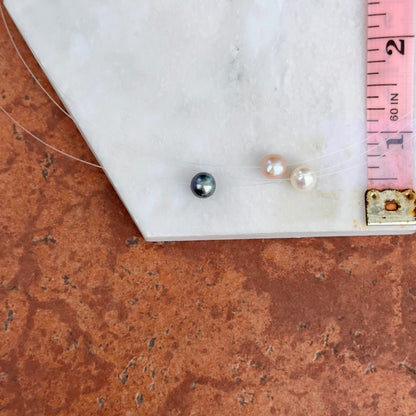 Estate Peter Brams 14KT Yellow Gold Cultured Pearls 3-Strand Fish Wire Necklace