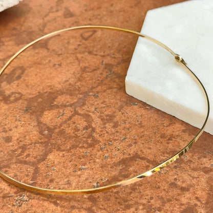 Estate 14KT Yellow Gold Flat Squared Collar Necklace