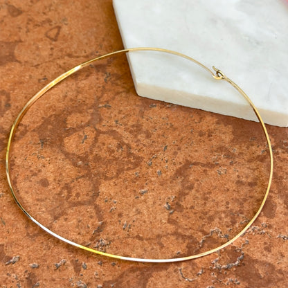 Estate 14KT Yellow Gold Flat Squared Collar Necklace
