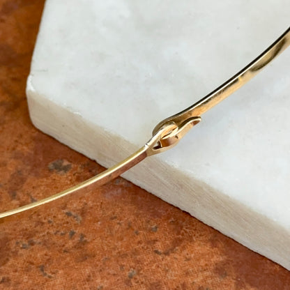 Estate 14KT Yellow Gold Flat Squared Collar Necklace