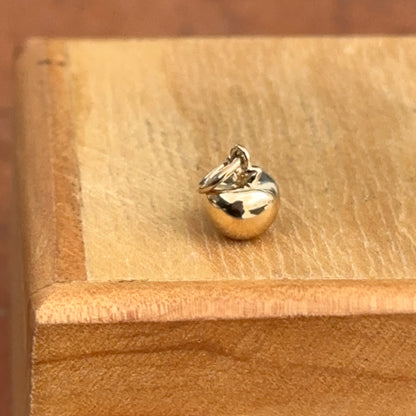 14KT Yellow Gold Apple 3D Charm Pendant Small 12mm x 6mm