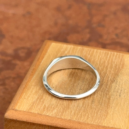 Sterling Silver Elongated Oval Signet Ring