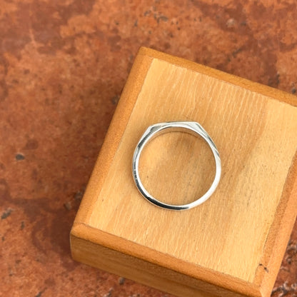 Sterling Silver Elongated Oval Signet Ring