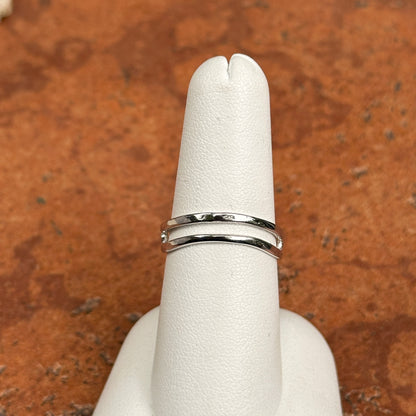 14KT White Gold Shiny Wide Thumb Band Ring Size 8