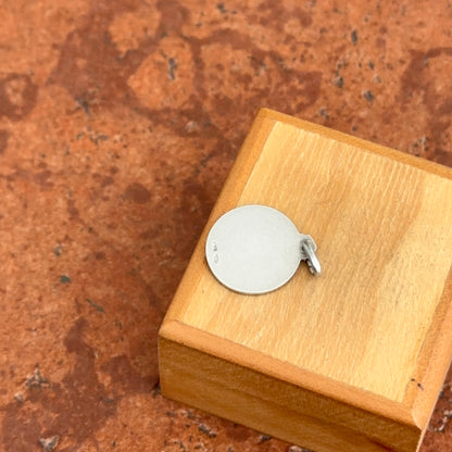 Sterling Silver Our Lady of Guadalupe Matte Medal Pendant 16mm