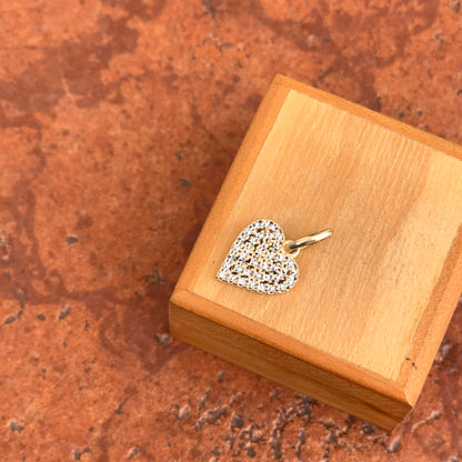 14KT Yellow Gold Diamond-Cut Detailed Heart Pendant