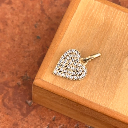 14KT Yellow Gold Diamond-Cut Detailed Heart Pendant