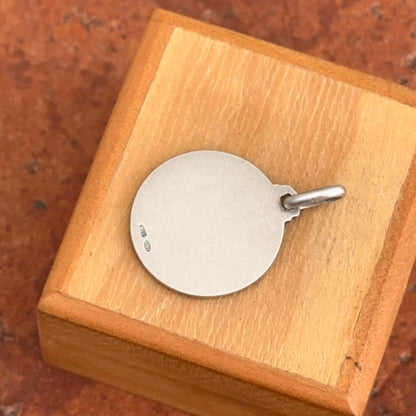 Sterling Silver Raphael Baby Angel Medal Pendant 21mm