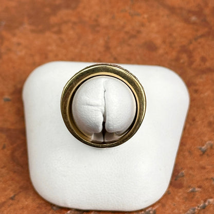 Estate 18KT Yellow Gold 3-Row Princess-Cut Invisible Set Band Ring