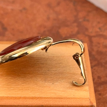 Vintage Gold Tone Replica Roman Intalio Carnelian Onyx Coin Pendant