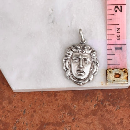 Sterling Silver Medusa Head Pendant