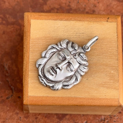 Sterling Silver Medusa Head Pendant
