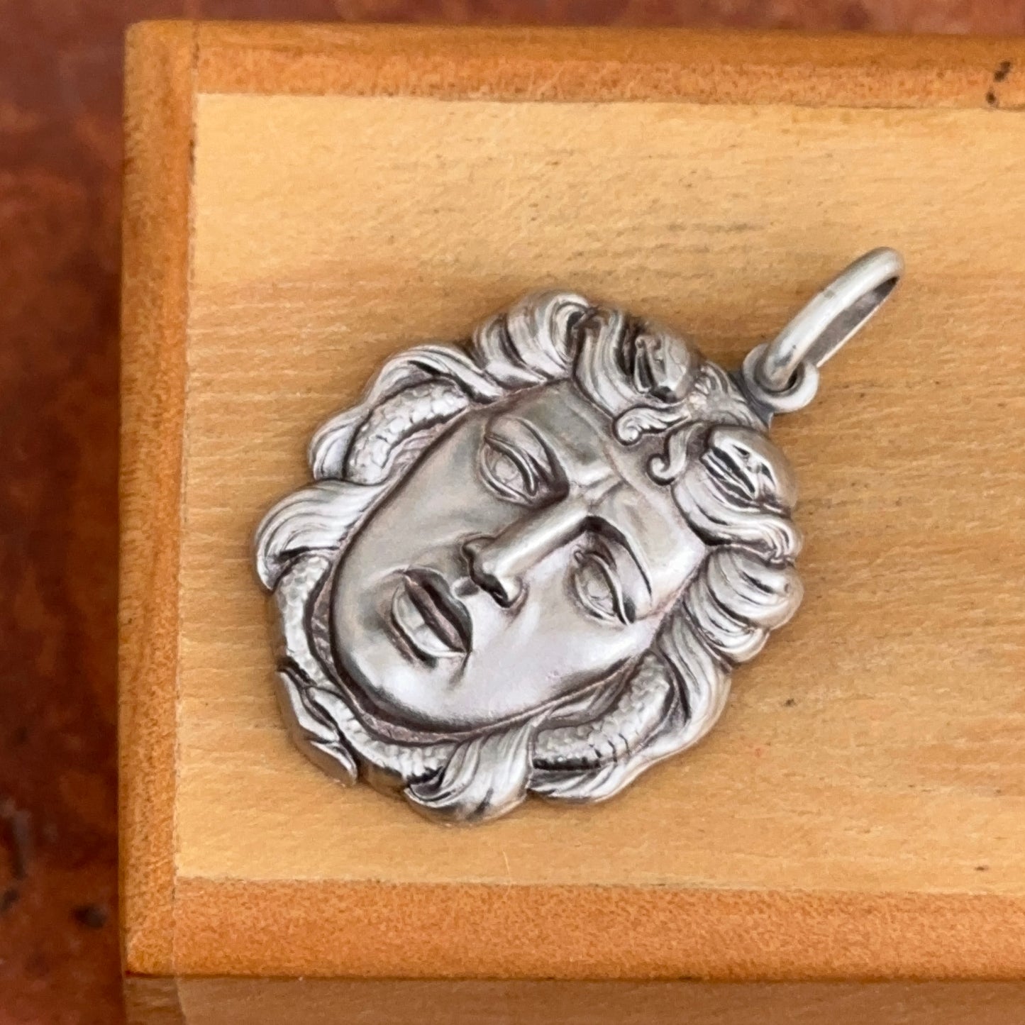 Sterling Silver Medusa Head Pendant