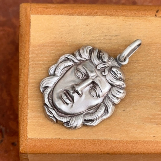 Sterling Silver Medusa Head Pendant