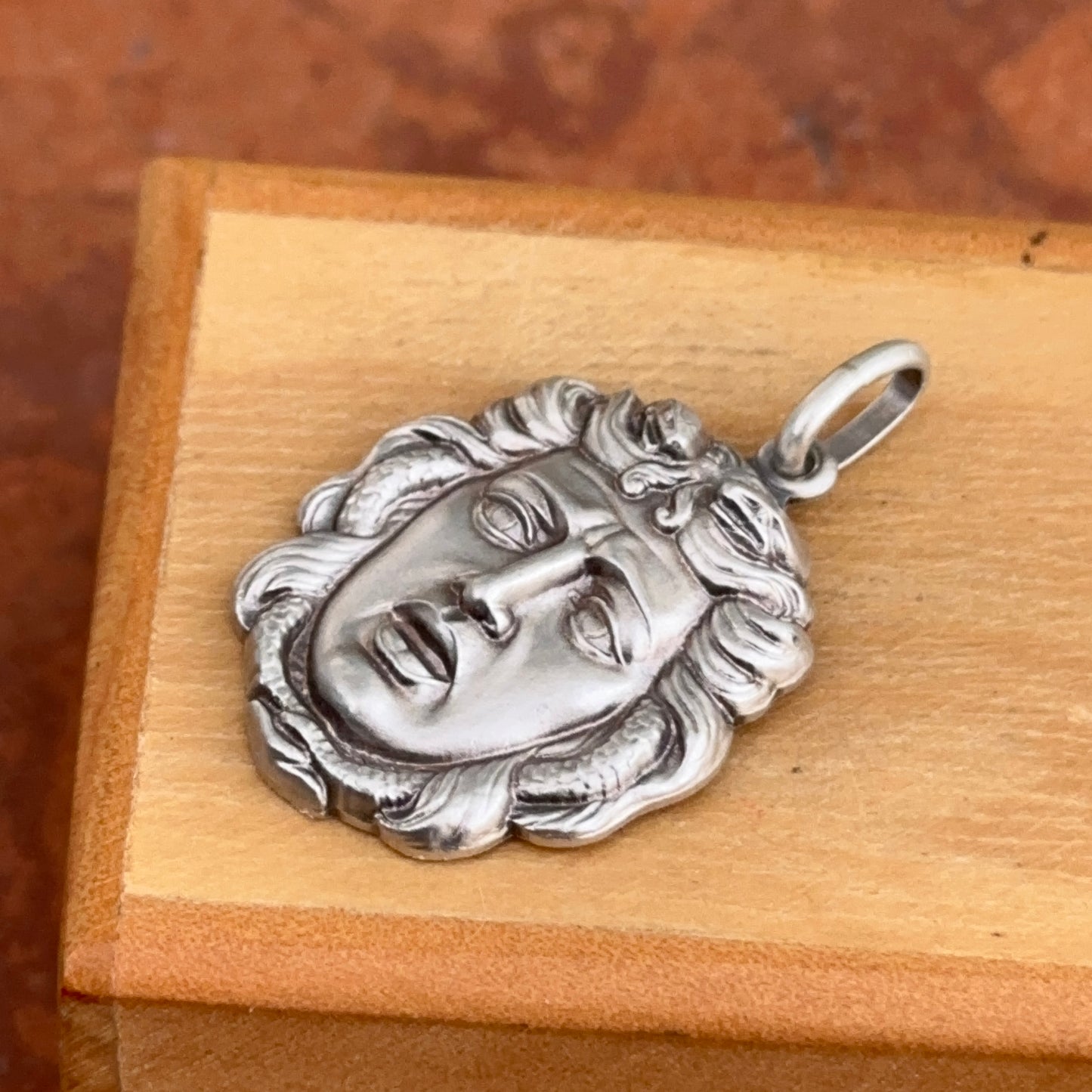 Sterling Silver Medusa Head Pendant
