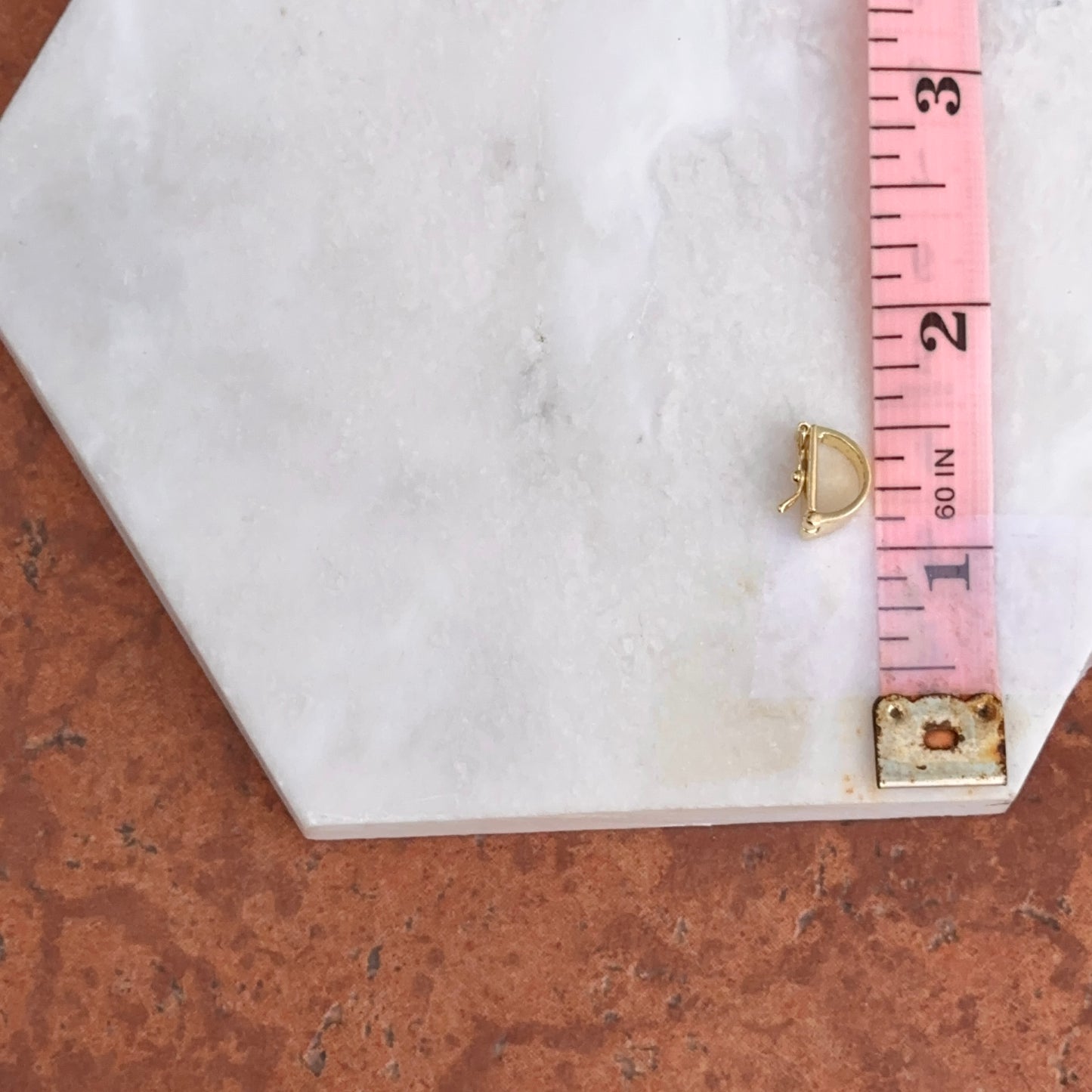 18KT Yellow Gold Oval Tapered Bail Enhancer Clasp For Pendants/Charms 5mm