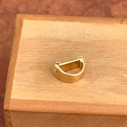 18KT Yellow Gold Oval Tapered Bail Enhancer Clasp For Pendants/Charms 5mm