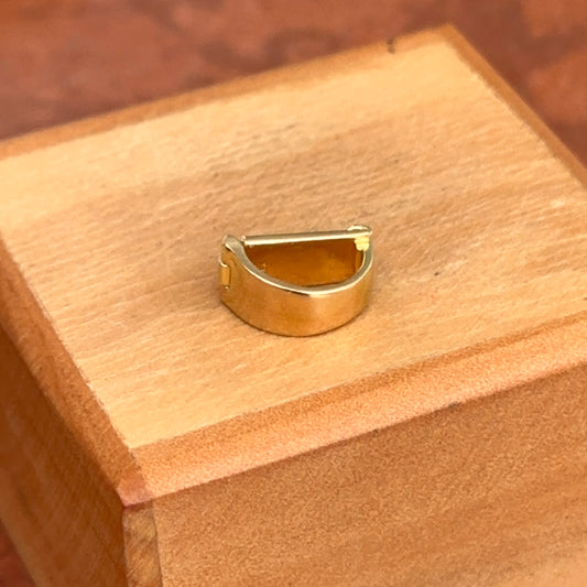 18KT Yellow Gold Oval Tapered Bail Enhancer Clasp For Pendants/Charms 5mm