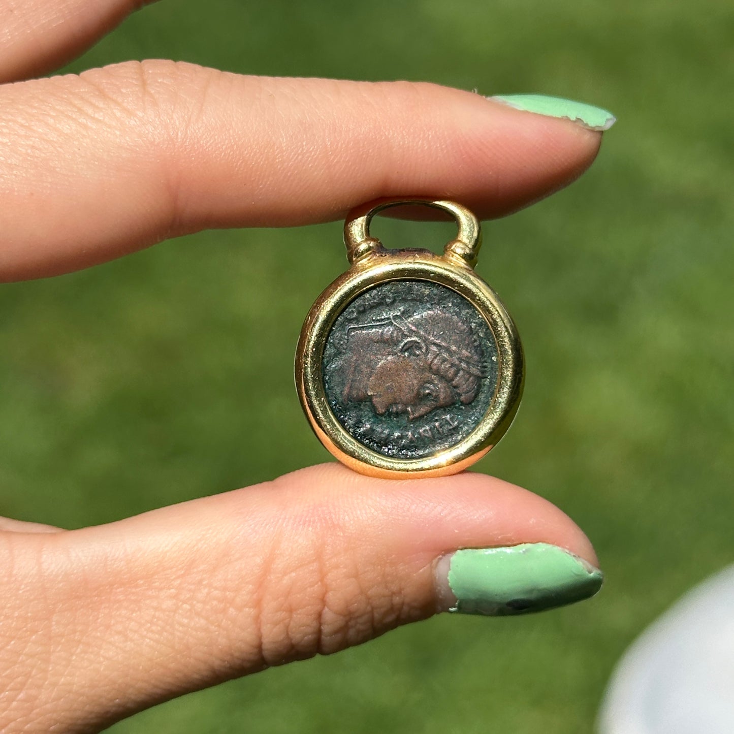 Estate 18KT Yellow Gold Coin Pendant