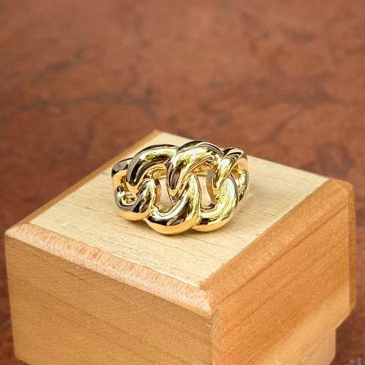 14KT Yellow Gold Chain Link Design Ring