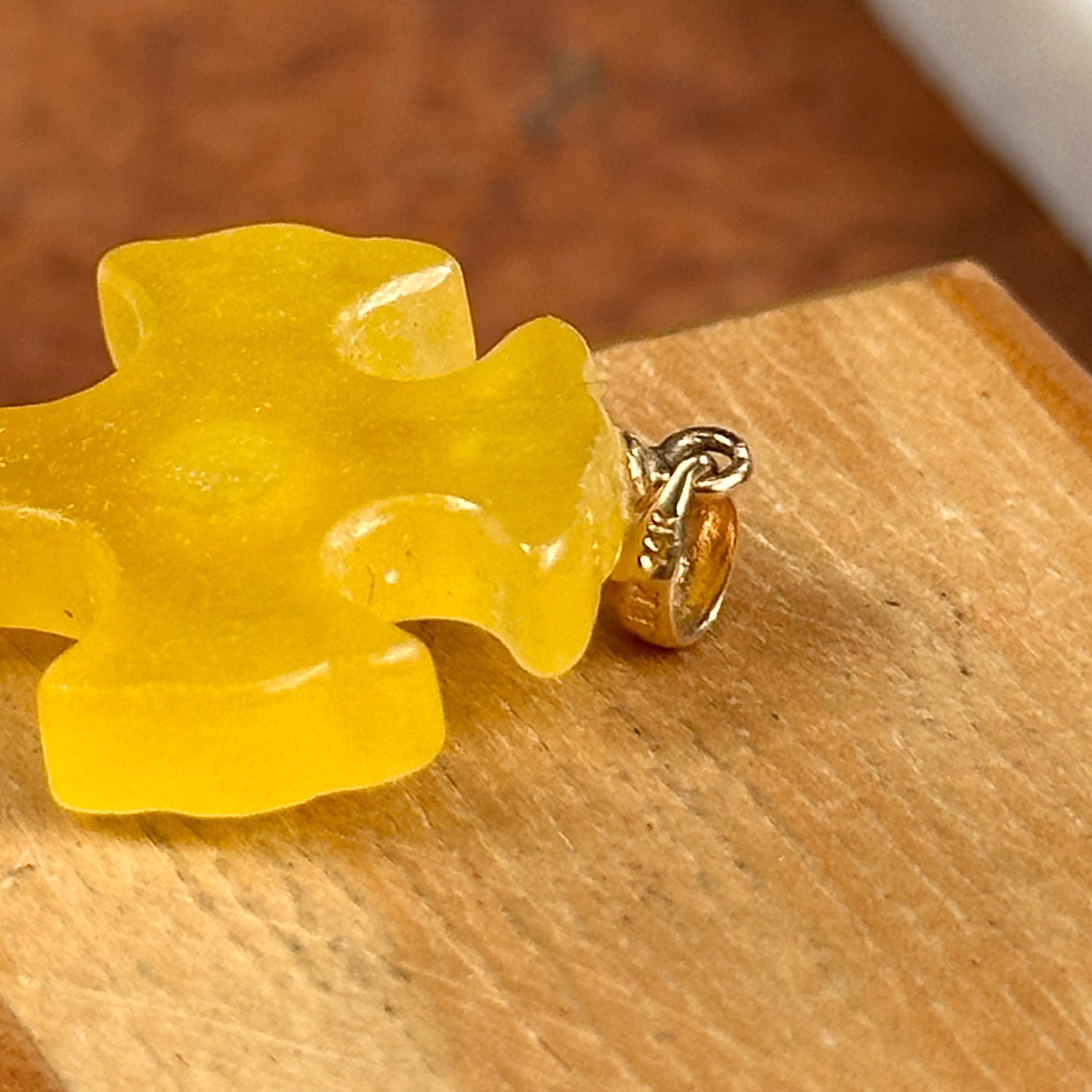 14KT Yellow Gold Yellow Jade + Square Citrine Cross Pendant&nbsp;