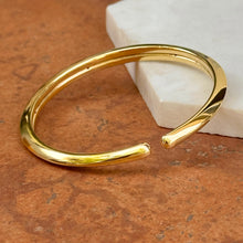 Load image into Gallery viewer, 14KT Yellow Gold Knife Edge Bangle Cuff Bracelet