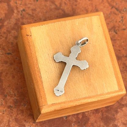 Sterling Silver Antiqued Crucifix Cross Pendant